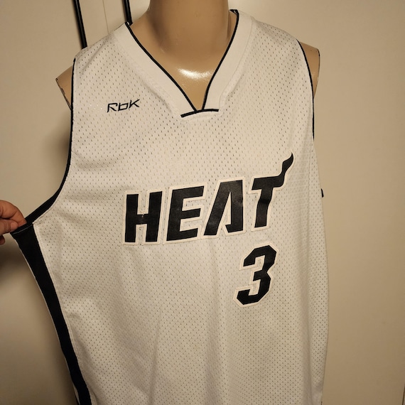 NBA XXL Dwyane Wade Miami Heat Reebok White Jersey Mens Extra