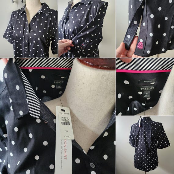 16 Talbots NEW with tags button up collared short… - image 2