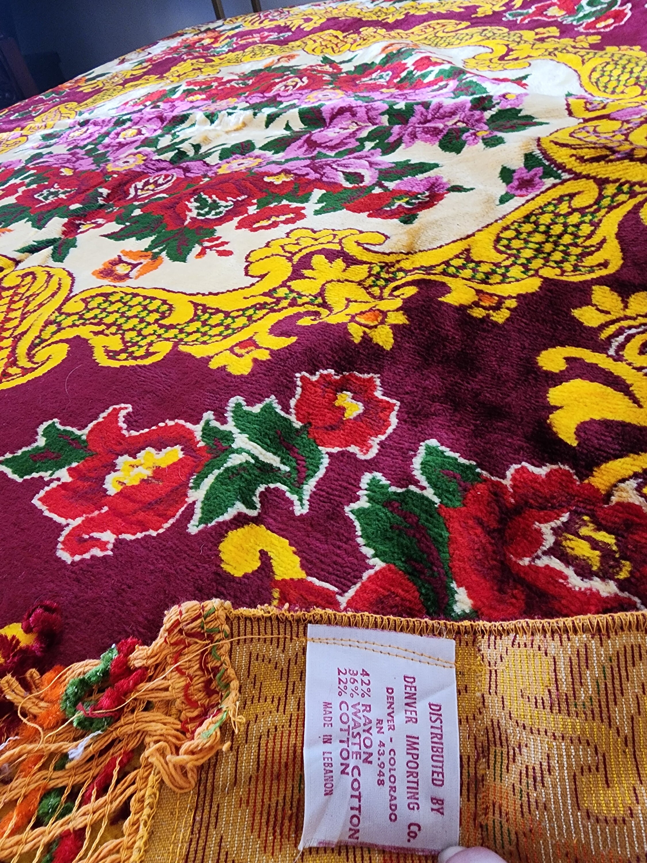 Cantonnière Velours Français Années 50 - Dorée - 4 Yards - Lambrequin