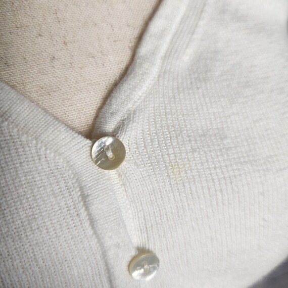 L off white layerable basic cotton blend button u… - image 4