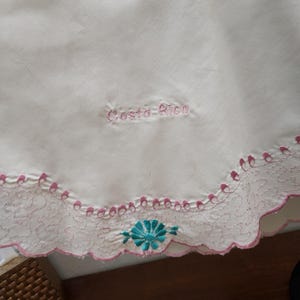 S/M Hand Embroidered Vintage Boho Tunic Shug Top, Similar to Johnny Was Style, Costa Rica Beachy Top image 5