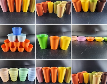 Assortiment de tasses Tupperware vintage des années 1970