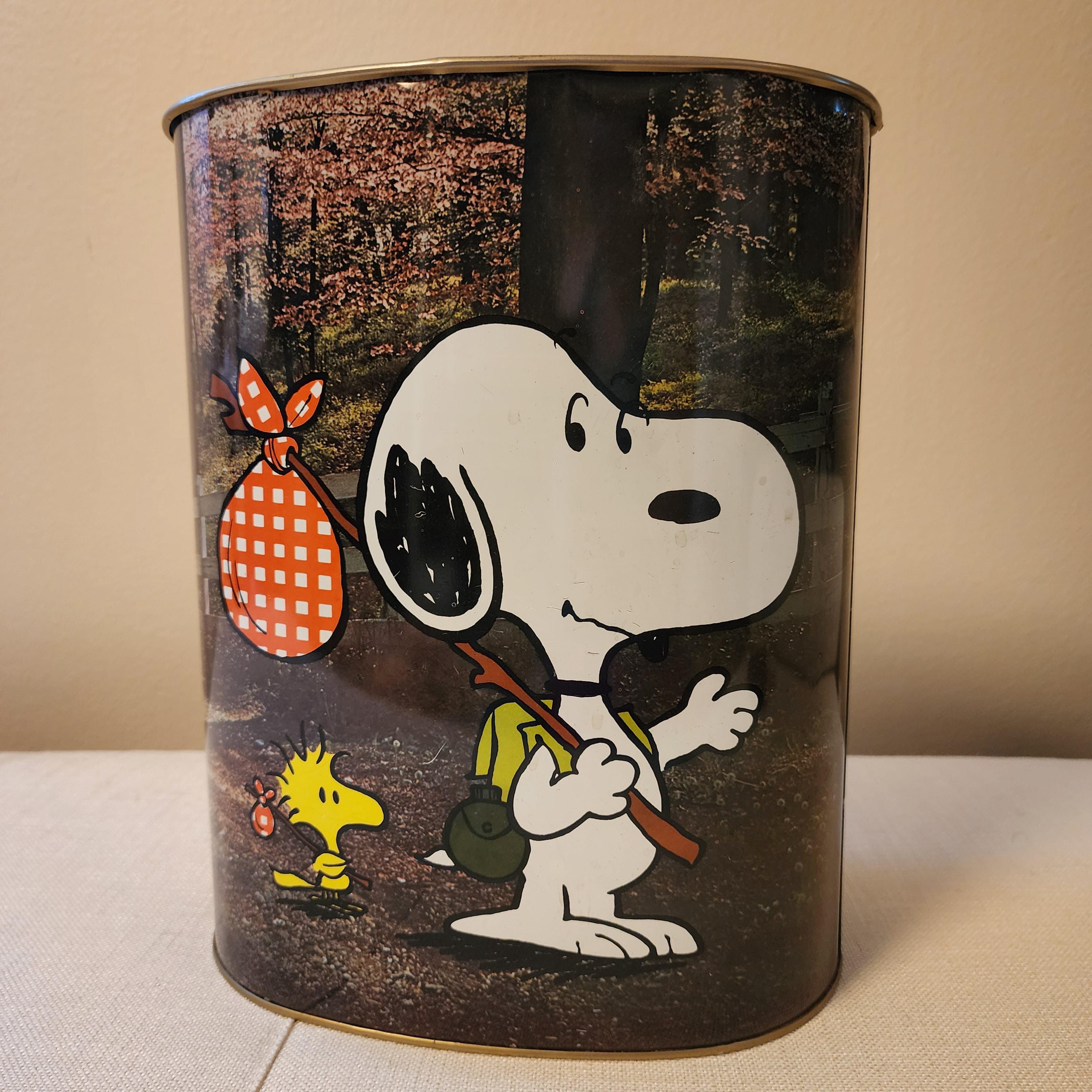 Peanuts Garbage Can - Etsy