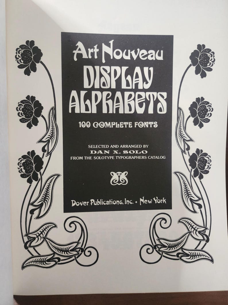 Art Noveau Display Alphabets 100 Complete Fonts Selected and Arranged