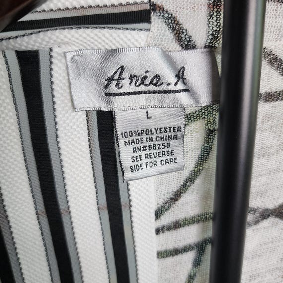 L | Vintage Black and White Patchwork Cardigan: A… - image 2