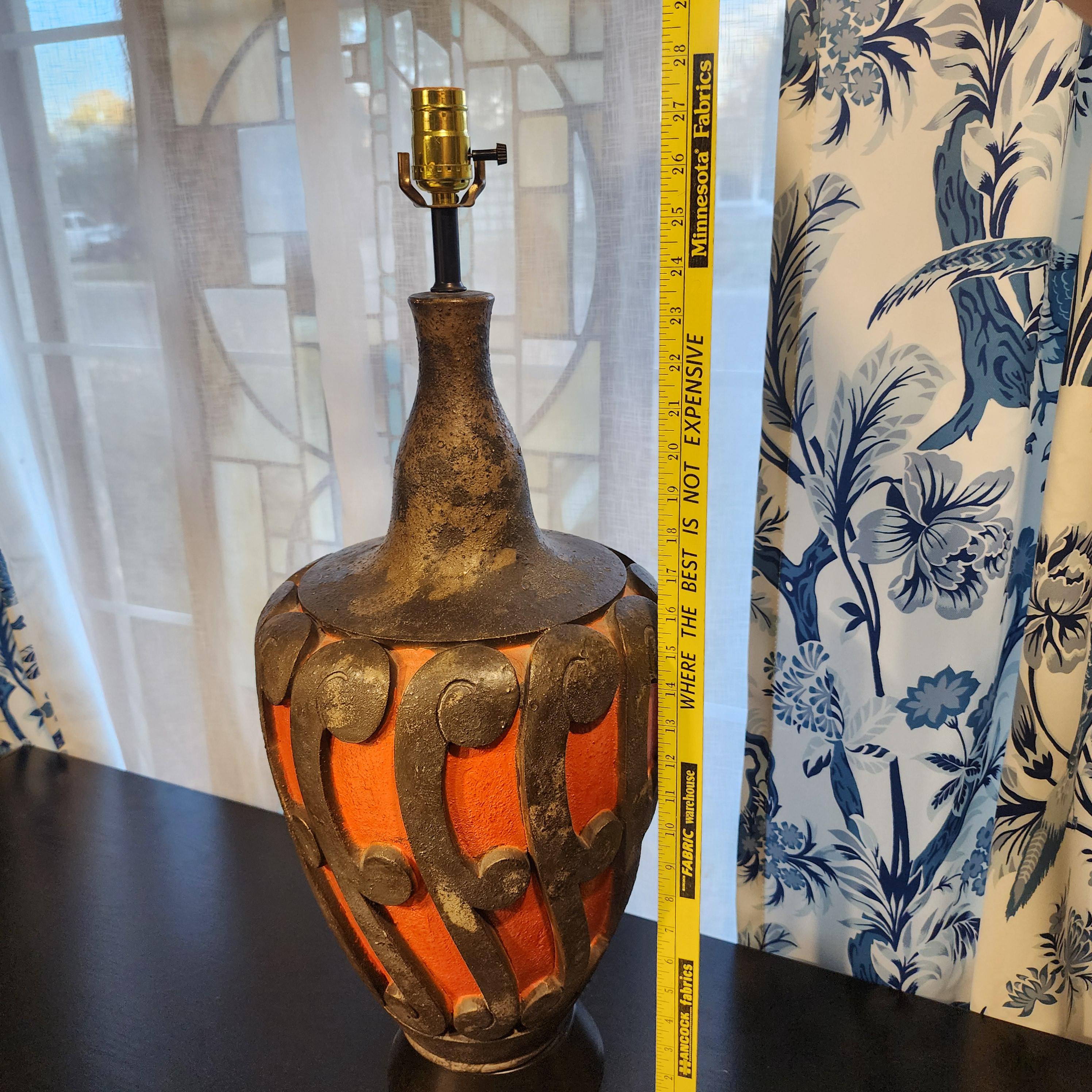Vintage 70s Jo Wallis Designed Mid-century Modern Table Lamp