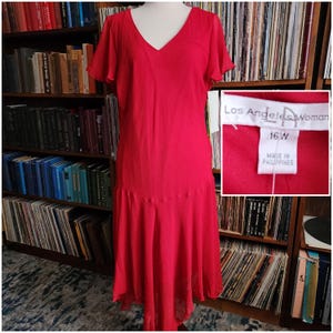 red dress size 16w Tommy Hilfiger Plus Size Ruffled-Hem a-Line Dress-16W  Vanessa Jane
