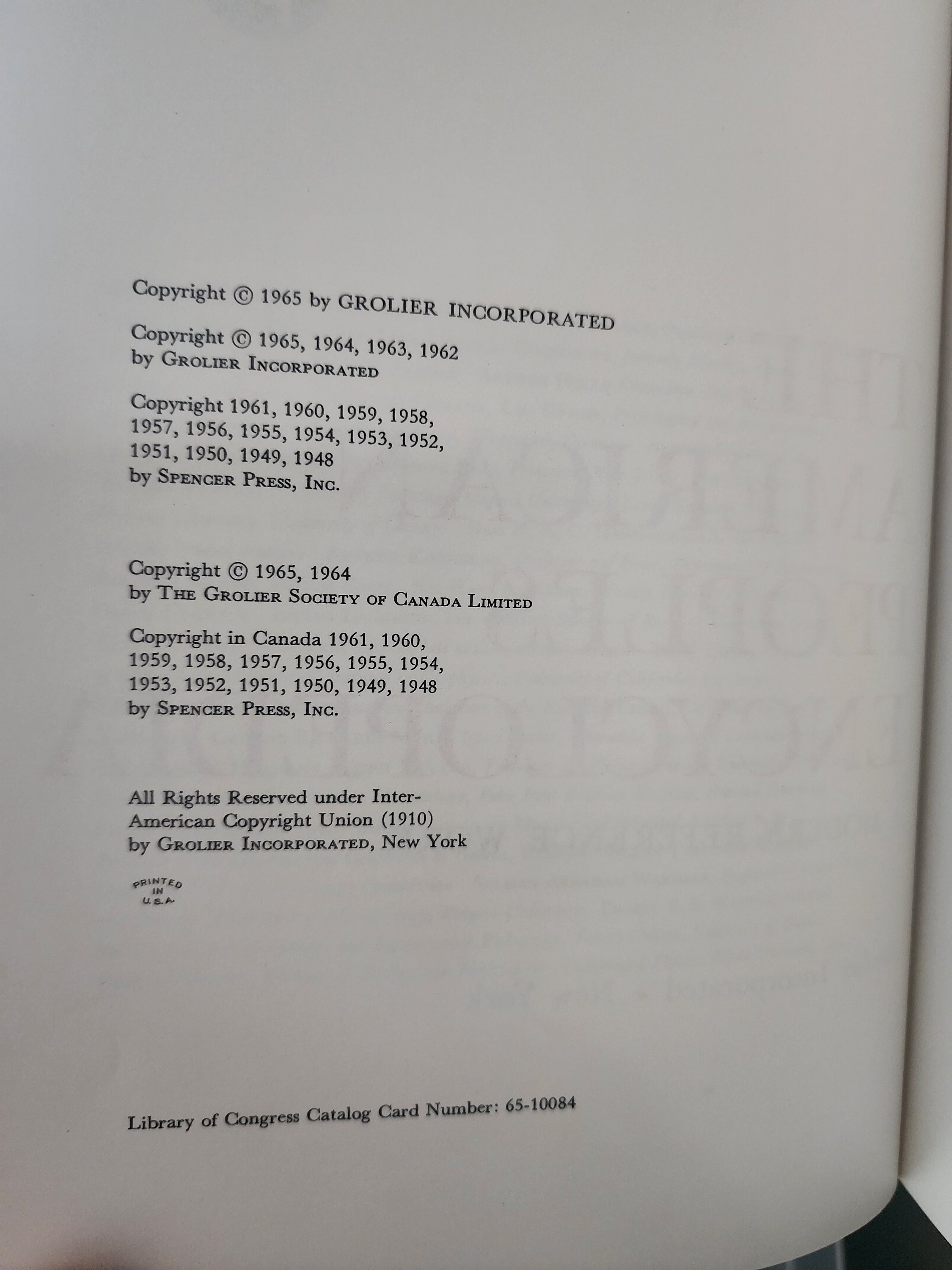 The American Peoples Encyclopedia Numbered Volumes and Year The American Peoples Encyclopedia Numbered Volumes and Year