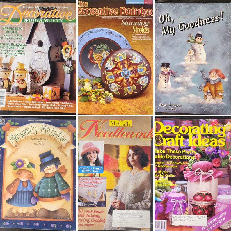 Vintage 80s/90s Craft Magazines, FIVE DOLLARS Each, Decorating ...