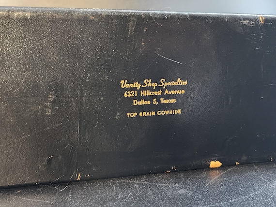 Vintage Pilot Flight Case / Map Case Black Leathe… - image 4