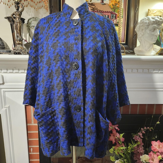 1X Houndstooth Coat Choice of Blue, Red, or White… - image 4