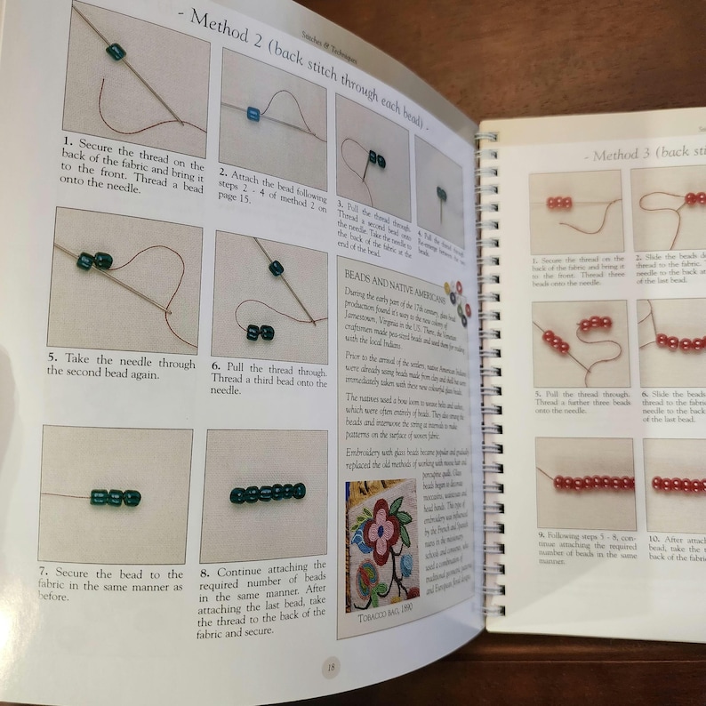 Beadwork Methods A~Z of Bead Embroidery by Sue Gardner, 440 Step-by-step Photos and 30 ...