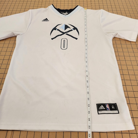 Denver Nuggets Emmanuel Mudiay 0 Youth XL Jersey whitegold Alternate Uniform for the 2015 2016 NBA Season Adidas Official pride Jersey Etsy