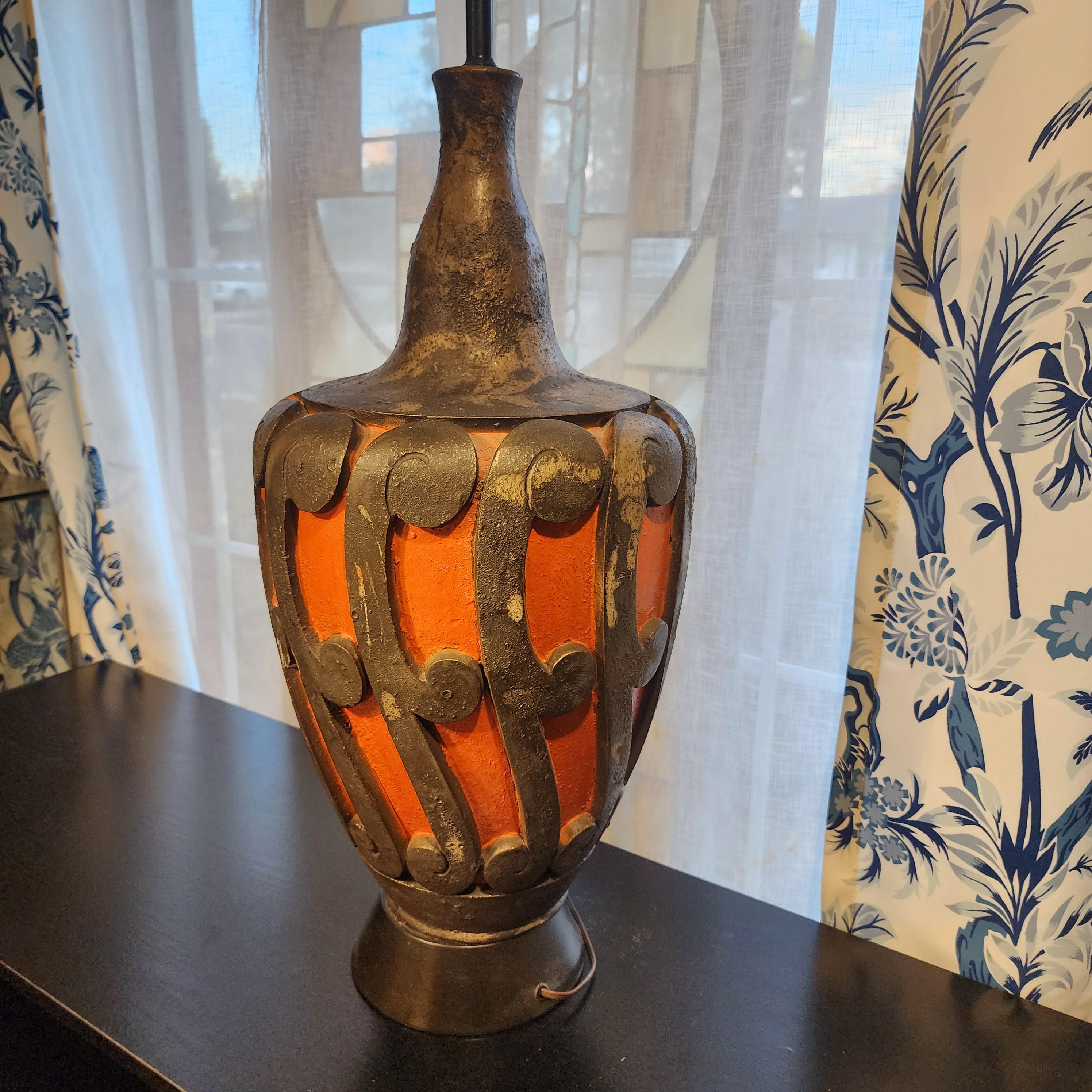 Vintage 70s Jo Wallis Designed Mid-century Modern Table Lamp