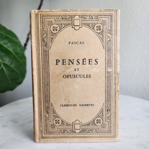 洋書 Jacques et Laurent Pourcel Pensees Et Opuscules by Blaise Pascal Classiques Hachette - Etsy