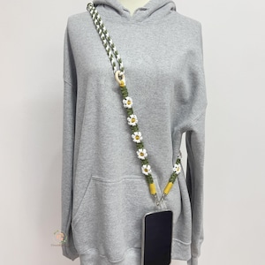 Handmade Macrame Phone Neck Strap, Crossbody Phone Necklace, Adjustable Phone Strap, Phone Lanyard, Handmade Gift For Her, Mom&#39;s Gift