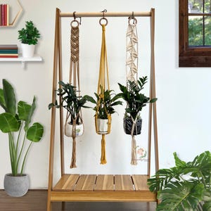 Macrame Tassel Plant Hanger, Boho Plant Holder With Tassel, Ceiling Planter, Plant Pot Hanging, Handmade Planter Wall Hanging, Garden Decor