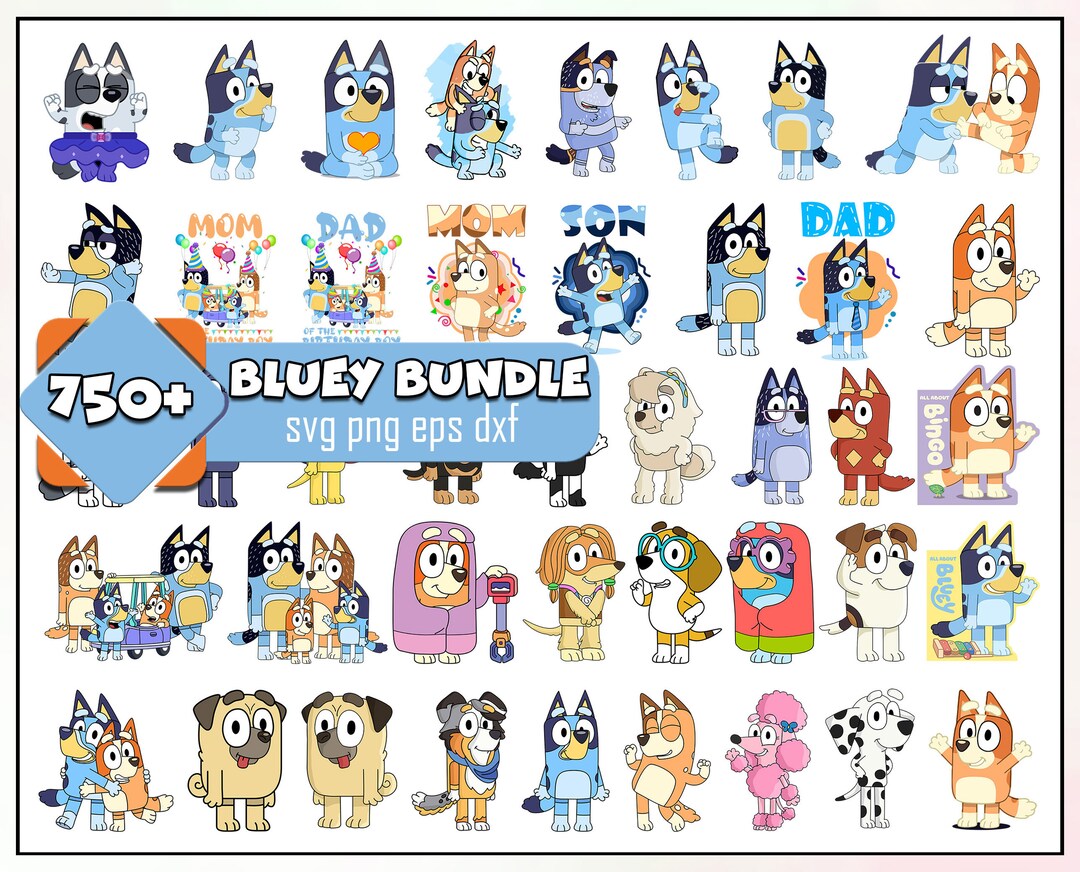 New BLUEY Premium Full Mega Bundle, Bluey and Biingo, Bluuey Family ...