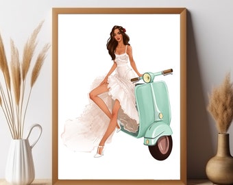 Impresión artística, Impresión digital, Impresión de arte de moda, Ilustración de moda, Decoración de pared, Póster de arte, Póster de arte de moda, Impresión de moda, Póster de arte