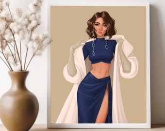 Art Print, Digital Art Print, Art Poster, Fashion Illustration, Fashion Art Print, Fashion Print, Fashion Drawing, Wall Décor,