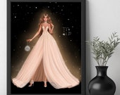 Virgo, Virgo Print, Virgo Art Print, Virgo Gift, Virgo Art, Zodiac Sign Art, Zodiac Sign Print, Zodiac Sign Gift, Digital Print, Wall Art