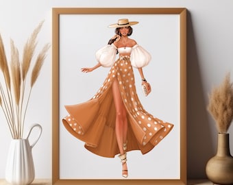 Dibujo de moda, Impresión de moda, Arte digital de moda, Dibujo de moda, Ilustración de moda, Impresión digital, Impresión de arte digital, Impresión de arte mural