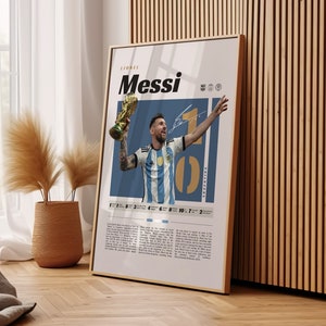 Lionel Messi Poster, Argentina Soccer Print, Football Gifts, Football Poster, Sports Poster, Football Player Poster, Soccer Wall Art