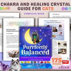 Cat's Chakra & Crystal Therapy Guide ebook PDF Purrfectly Balanced: Chakra and Healing Crystal Guide for Cats, Pet Reiki, Cat Meditation image 1