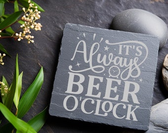 Customized Slate Coaster set | Engraved Beer Coasters | Housewarming Gift | Gifts for Dad | Wedding Gift | Anniversary | Unique Designs