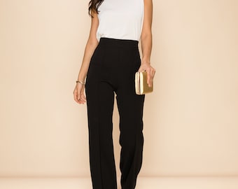 High Waisted Dress Pants in Black