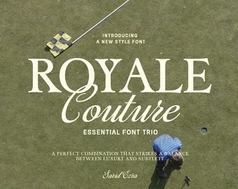Royale Couture - Trio de polices essentielles pour logotype, image de marque de sport de luxe
