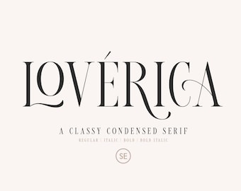 Loverica - Image de marque et mariage avec polices Serif modernes