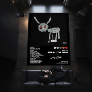 Alfombra de chenilla con la portada del álbum de Drake, regalo para amantes de la música.