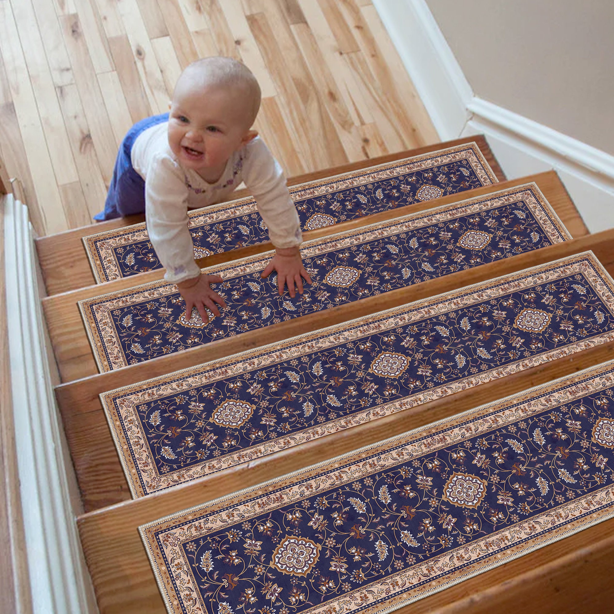 Step Rug Stairs Vintage Stair Rug, Stair Runner, Stair Rug,stair Treads, Non-slip ...