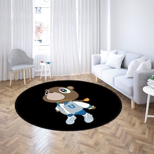 Graduation Rug, Kanye West Rug, Dropout Bear, Kanye West memes, Kanye West Decor, Kanye West Bear, Kanye Bear Rug,Kanye West Gifts,