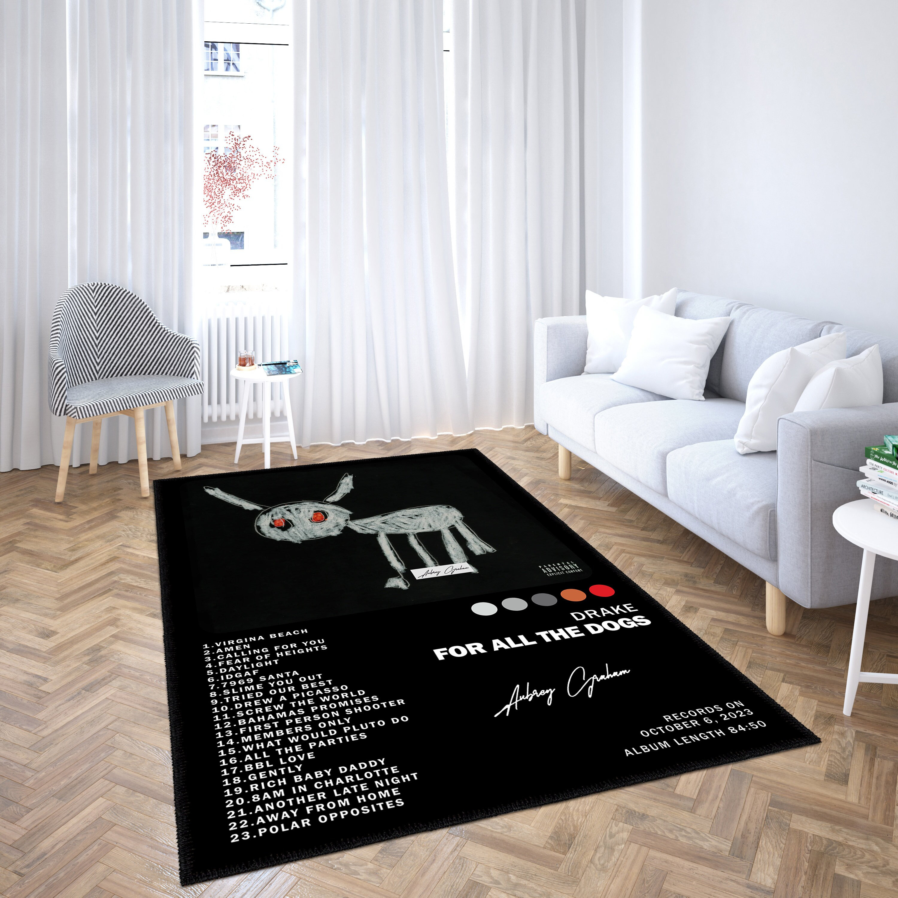 Drake Tuffing Rug Drake Album Cover Chenille Rug, Music Lover Gift - Etsy