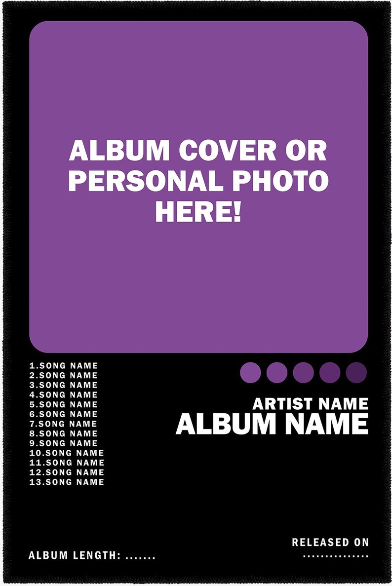 Spotify Song Rug Personalized Album Cover Rug, Custom Album Cover Rugs, Song Rug ...