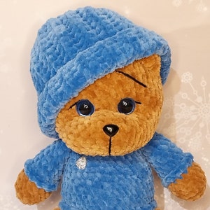 Amigurumi teddy bear / PDF patterns in POLISH / Teddy bear in a hat crochet pattern / amigurumi diagram / teddy bear tutorial / bear cub