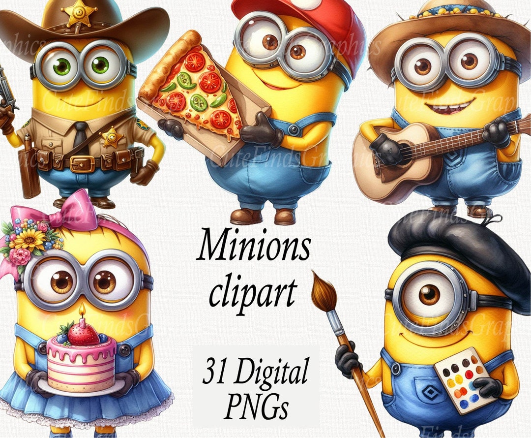 Minions PNG, Minions Clipart, Instant Download, Printable, Images ...