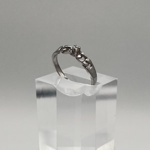 Filigree 925 silver ring • Zirconia stone • Size 19 I EU 59 • Women&#39;s ring • elegant • vintage jewelry • Sterling silver • solitaire ring • unisex