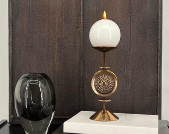 Bougeoir Brutaliste Design Horst Dalbeck Années 60 – Bronze, Hauteur 9.5 Cm, Occasion