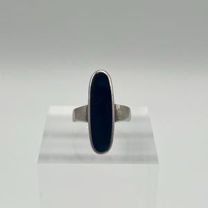 Elegant 925 silver ring • oval black onyx • Art Deco style • size 13 I EU 53 • ladies&#39; ring • vintage I antique jewelry • ethnic • modernist