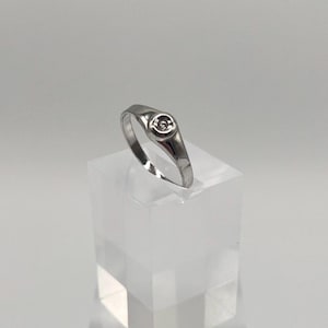 Filigree 925 silver ring • Zirconia stone • Size 22 EU 62 • Women&#39;s ring • elegant • vintage jewelry • Sterling silver • solitaire ring • unisex