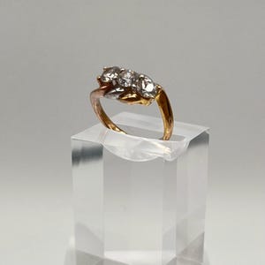 925 silver ring • Tricolor • Zirconia • Gold • Rose gold • Size 16 I EU 56 • Women&#39;s ring • vintage jewelry • gold-plated • elegant • modern