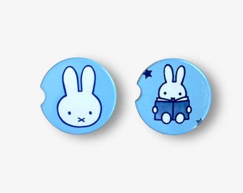 Cute bunny ceramic car coaster