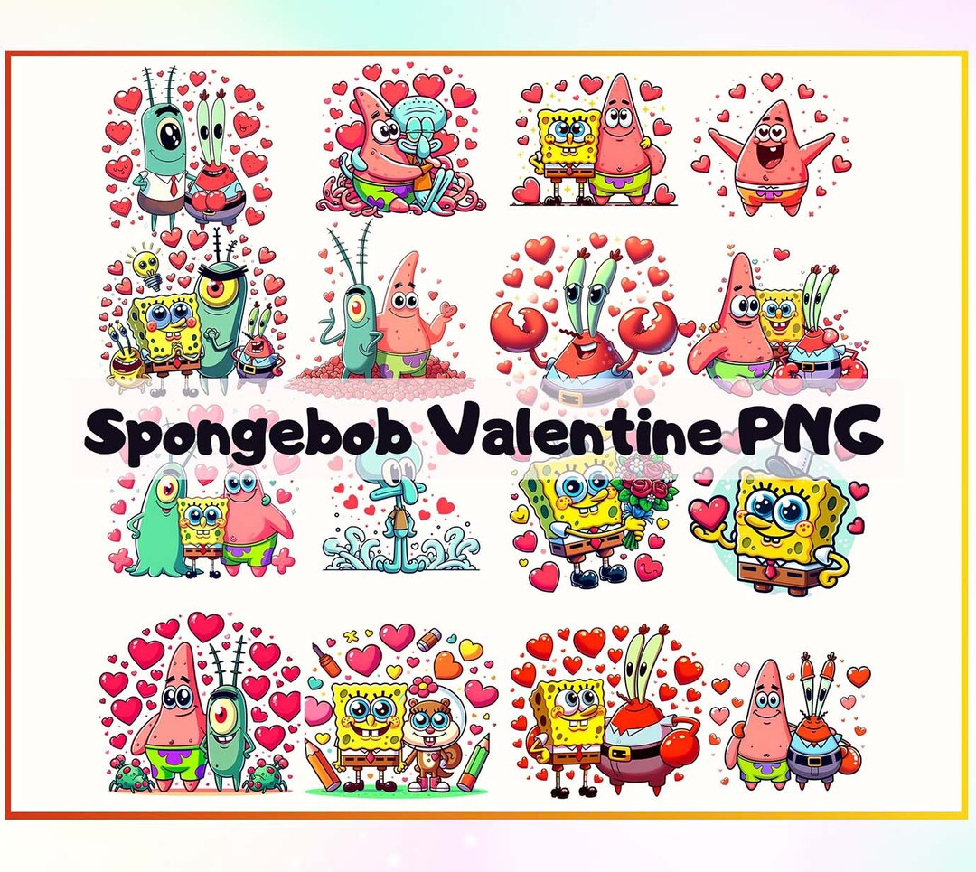 Spongebob Valentines PNG, Funny Valentines, Cute Cartoons Valentines ...
