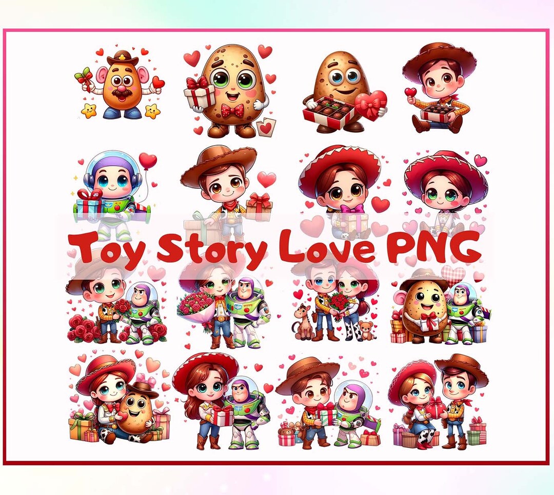 Toy Story Valentine PNG Bundle, Toy Magic Couple Png, Happy Valentine's ...