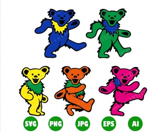 ブロッターアート Grateful Dead “Dead Bear” 図版 Grateful Dead Dancing Bear Tapestry - 52