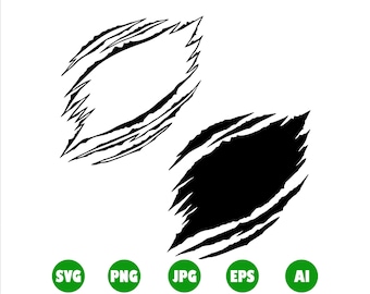 Ripped Svg, Ripped T-shirt Svg, Scratches Svg, Rips Svg, Ripped Open Shirt Svg, Scratch Svg, Cricut, Clipart, Vector, Digital Download, Svg