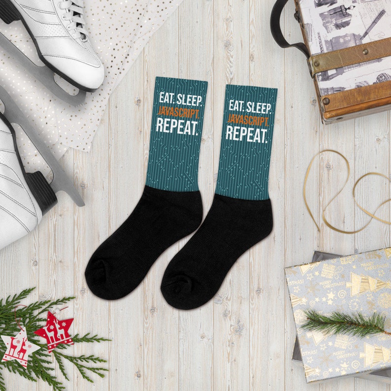 Funny Programmer Socks Programming Socks Gift for Coder Javascript Eat ...